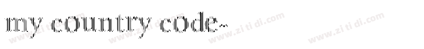 my country code字体转换